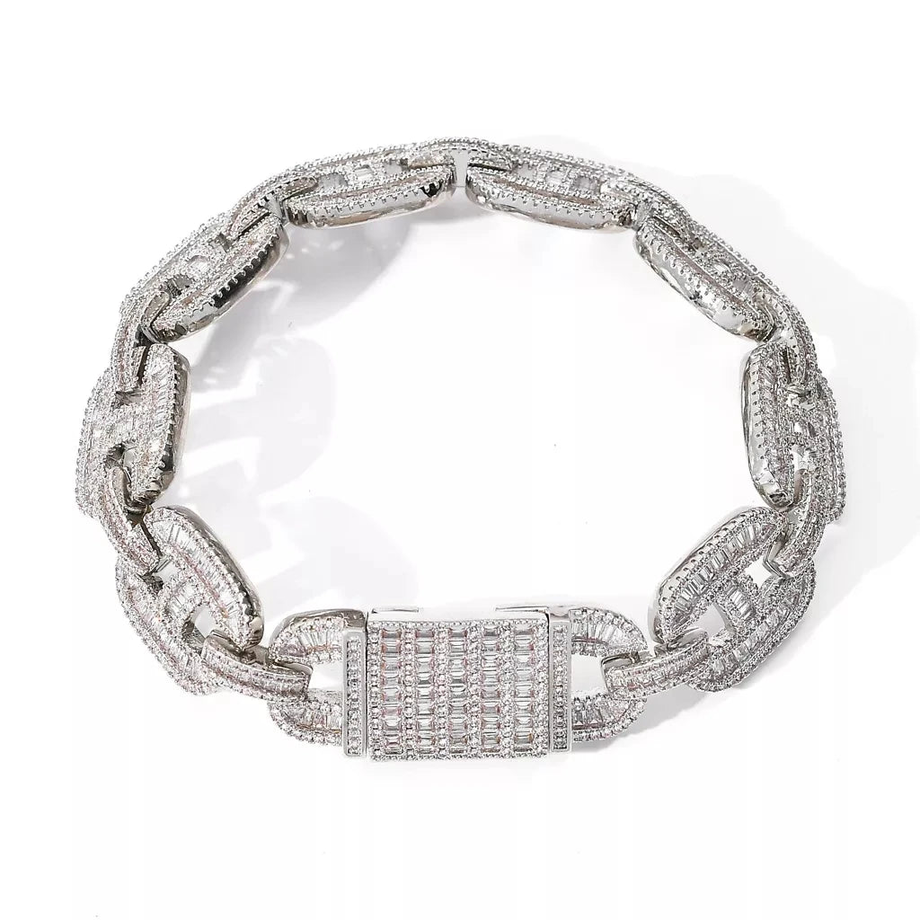 White Crystals Chain+Bracelet Pack